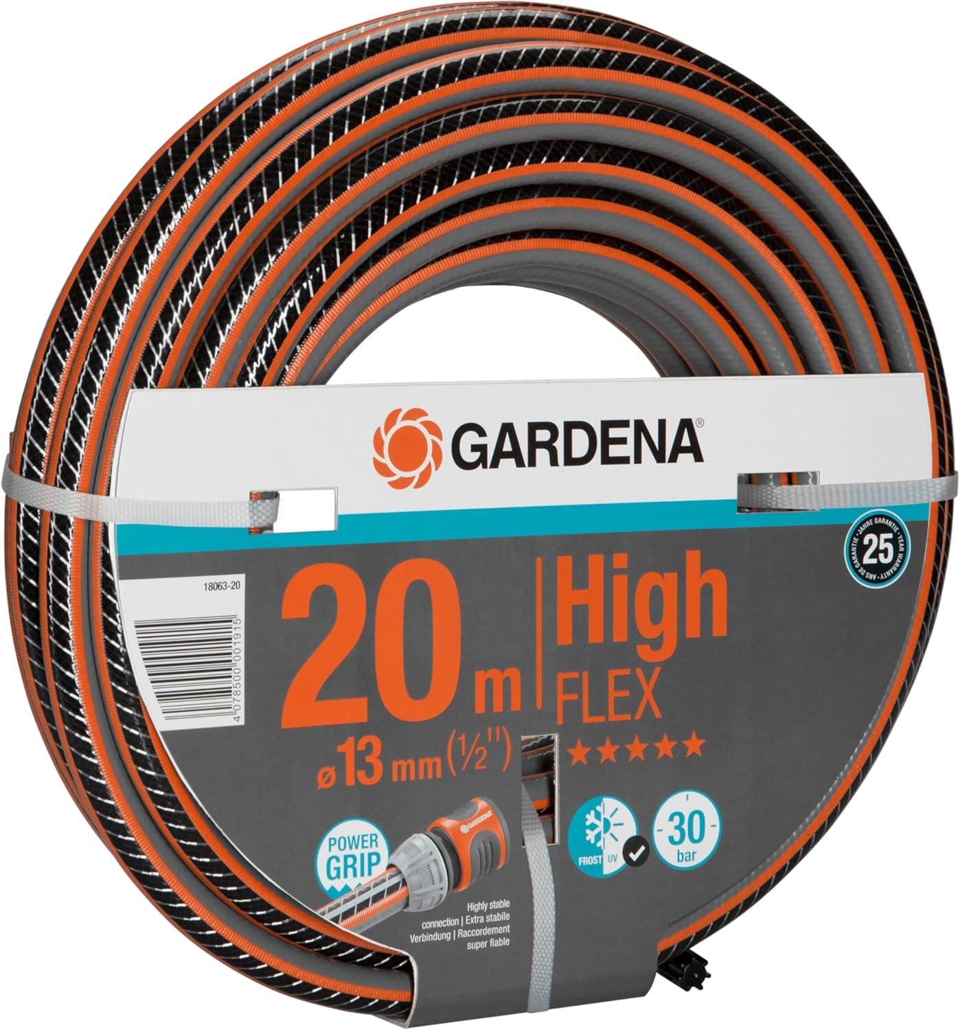 imageGardena Tuyau highflex Comfort 13 mm 12 Pouce 20 m tuyau de jardin avec profil de puissance pression de 30 bars stable dimensionnellement rsistant aux UV 180638820 m 12