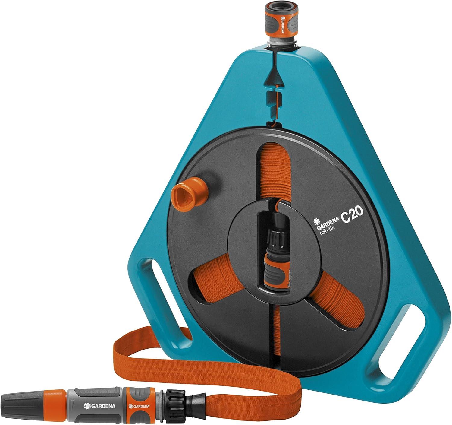 imageGardena Tuyau plat rollfix Classic 20 en botierenrouleur botierenrouleur compact avec tuyau 12 mm dans le botier dispositif de scurit automatique lance et raccords inclus 7572020m