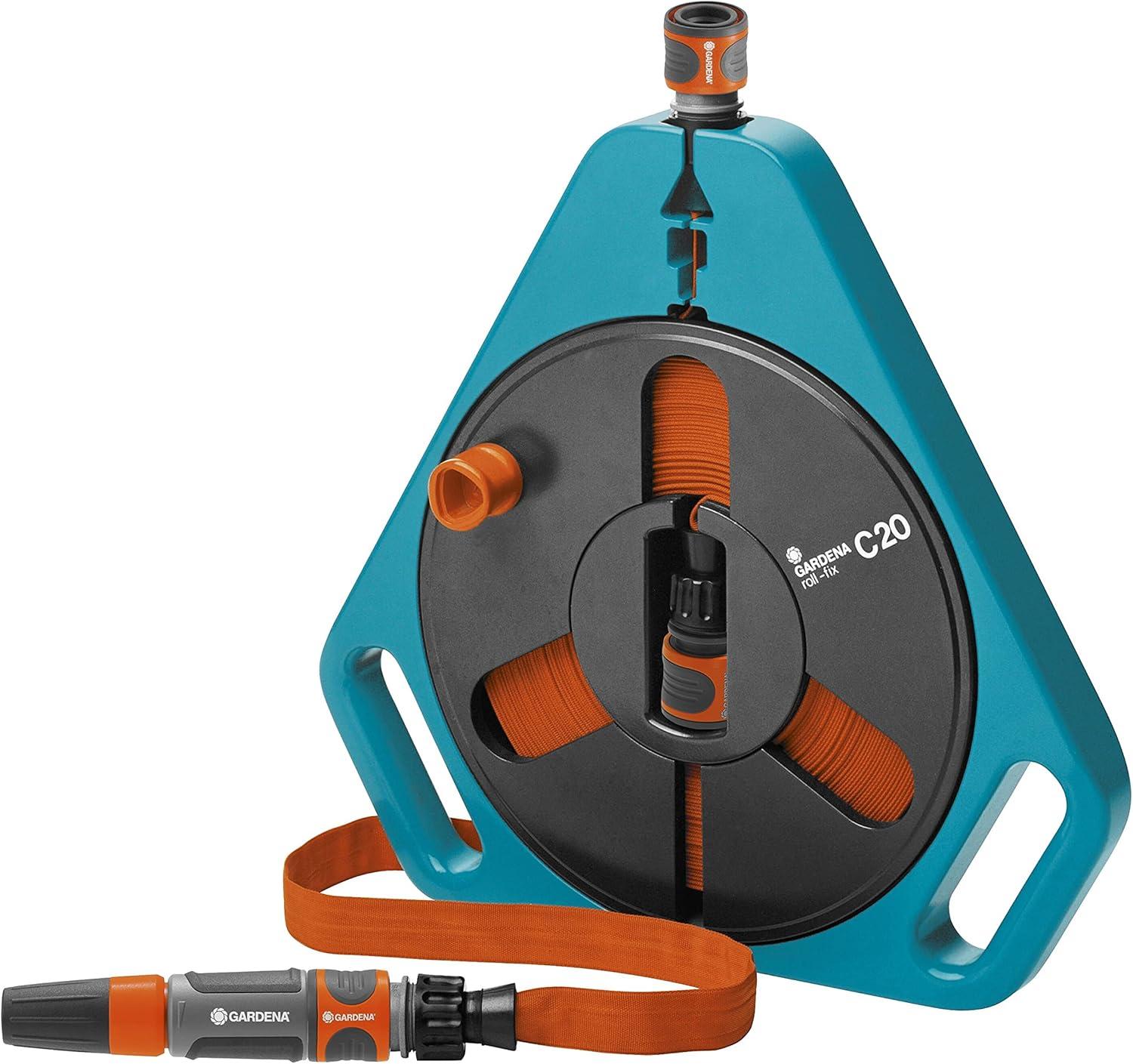imageGardena Tuyau plat rollfix Classic 20 en botierenrouleur botierenrouleur compact avec tuyau 12 mm dans le botier dispositif de scurit automatique lance et raccords inclus 7572015m