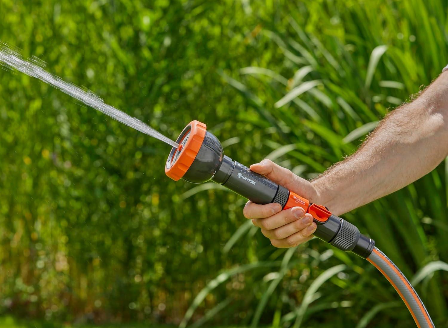 imageLancearrosoir grand dbit de Gardena lance de jardin pour un dbit deau lev avec jet deau rglable en continu 28472090 x 220 x 90 mm