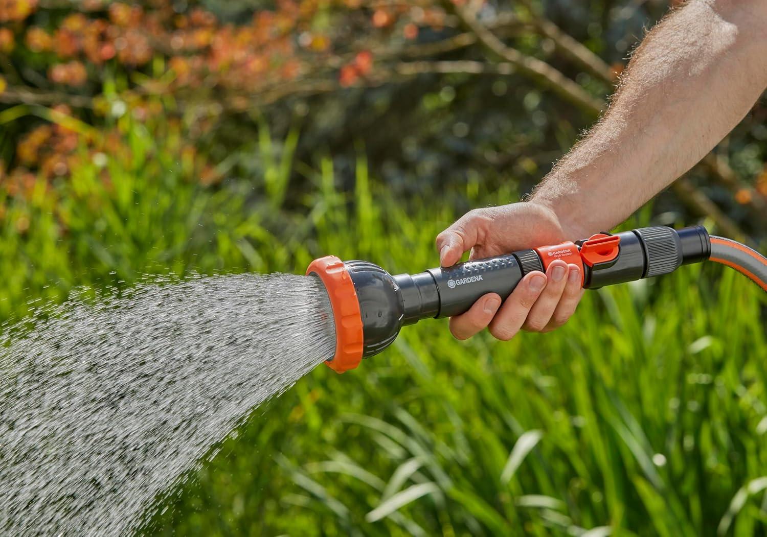 imageLancearrosoir grand dbit de Gardena lance de jardin pour un dbit deau lev avec jet deau rglable en continu 28472090 x 220 x 90 mm
