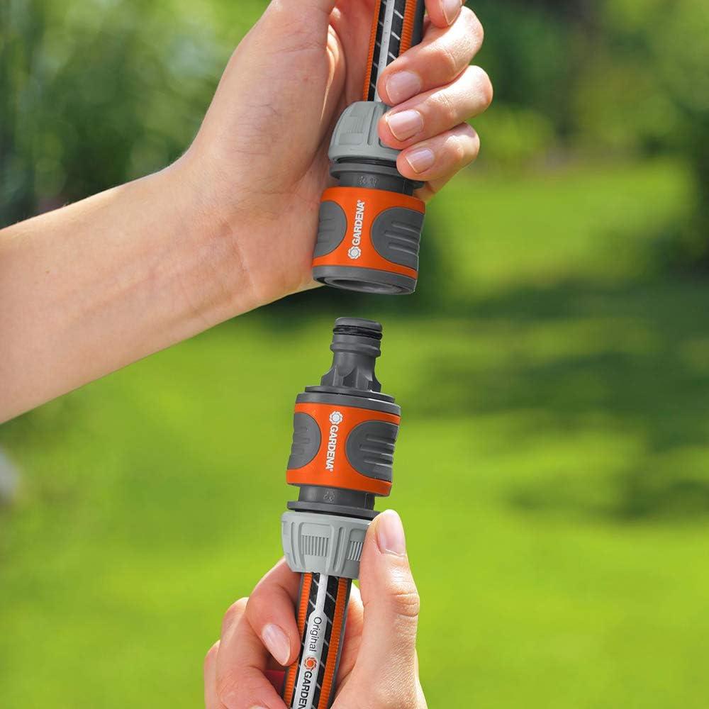 imageNcessaires darrosage de Gardena raccords pour extension de tuyau 13 mm 12 Pouce et 15 mm 58 Pouce mme avec une pression deau leve 1828320Ncessaire de connexion