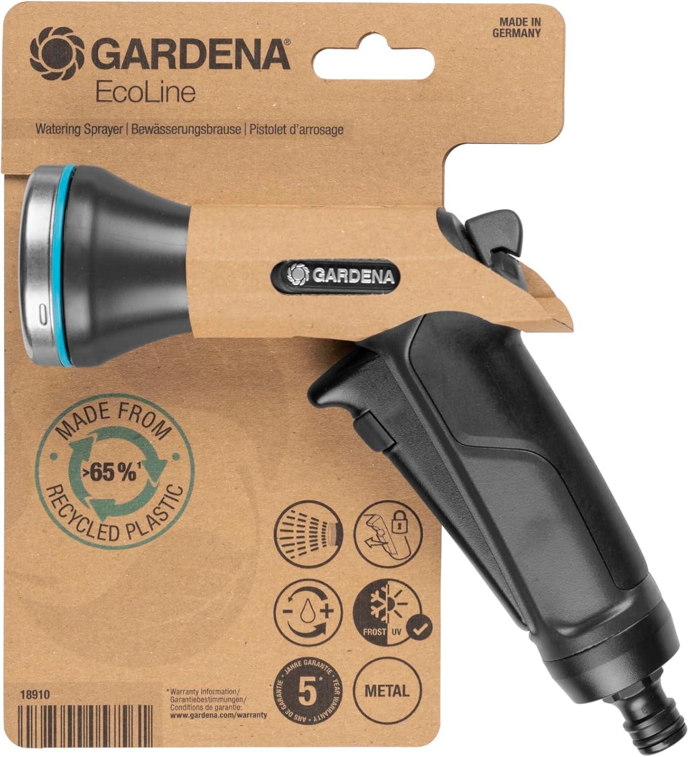 imagePistoletarrosoir pour plantes sensibles Comfort de Gardena pulvrisateur pour larrosage des fleurs des herbes et des semis rglable 1832120Pistolet darrosage EcoLine