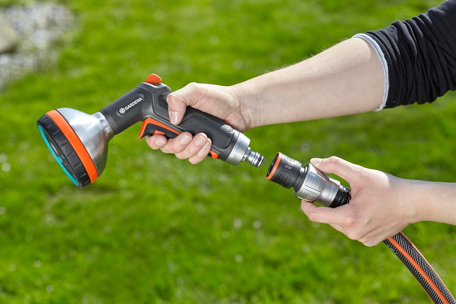 imageRaccord darrosage Premium Aquastop 19 mm 34 Pouce de Gardena aquastop bon maintien du tuyau rsistant au gel emball 182542019mm 34