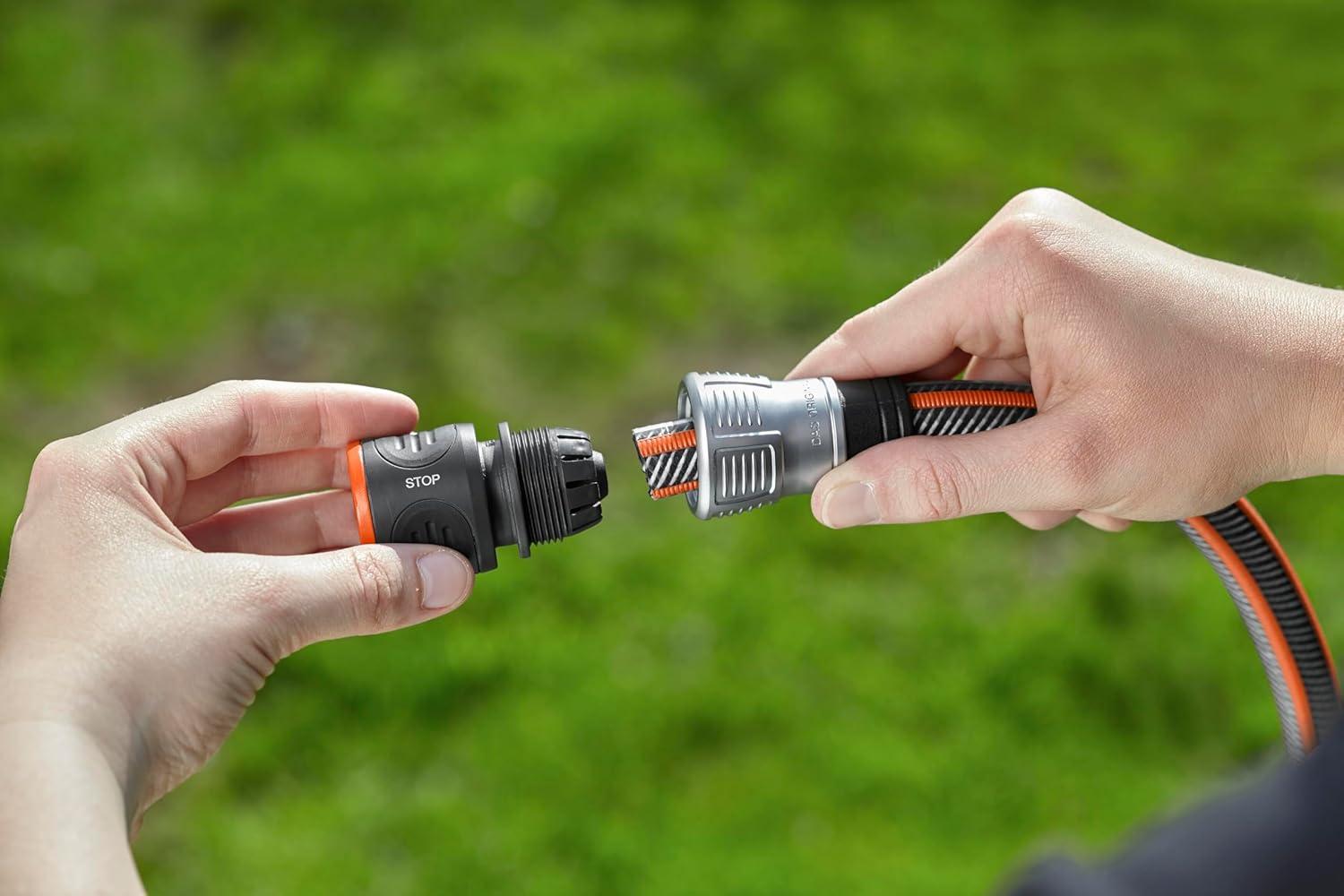 imageRaccord darrosage Premium Aquastop 19 mm 34 Pouce de Gardena aquastop bon maintien du tuyau rsistant au gel emball 182542019mm 34