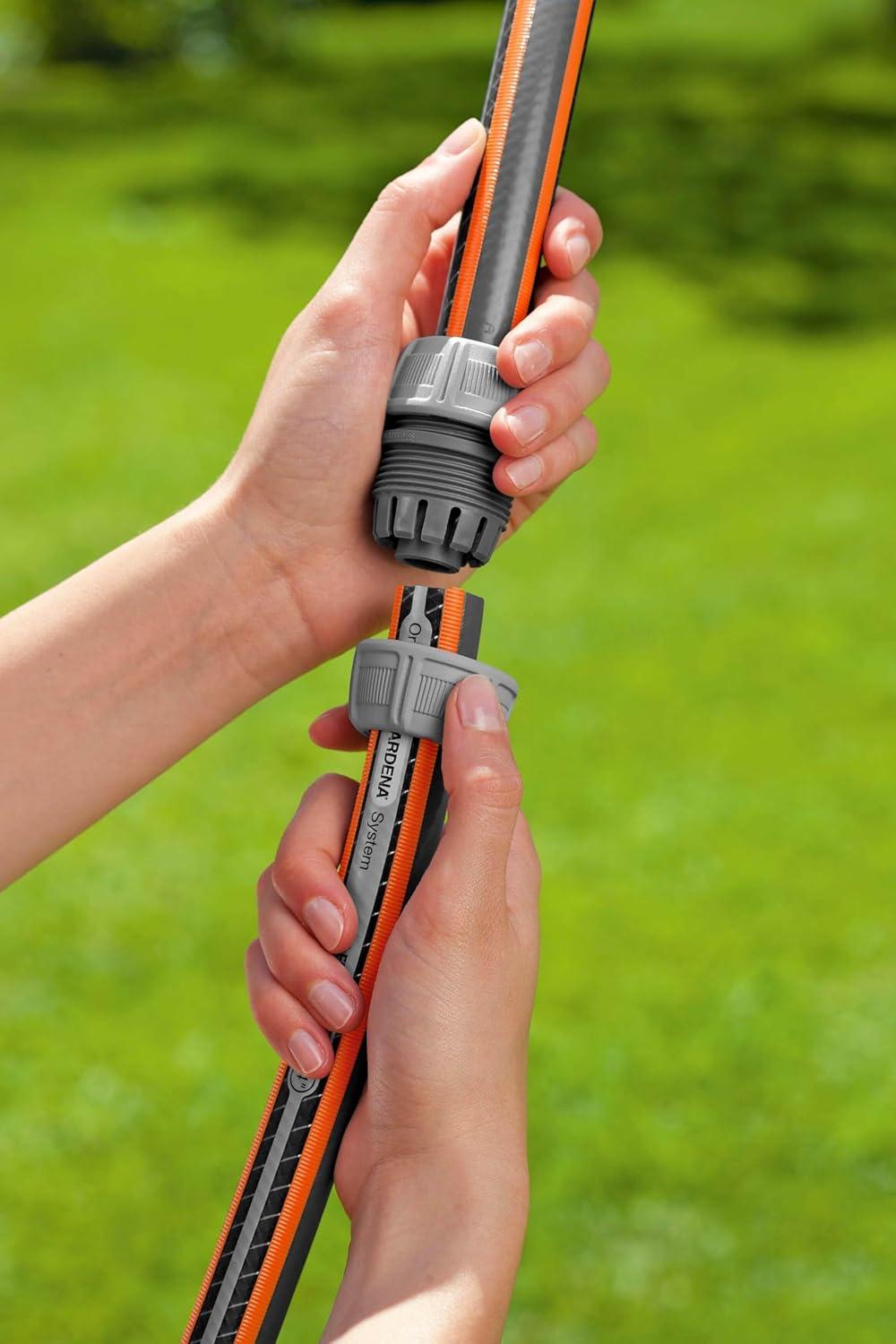 imageRparateur de tuyau darrosage 13 mm 12 Pouce et 15 mm 58 Pouce de Gardena rparation de tuyau facile et sans outils Power Grip emball 182322019 mm 34