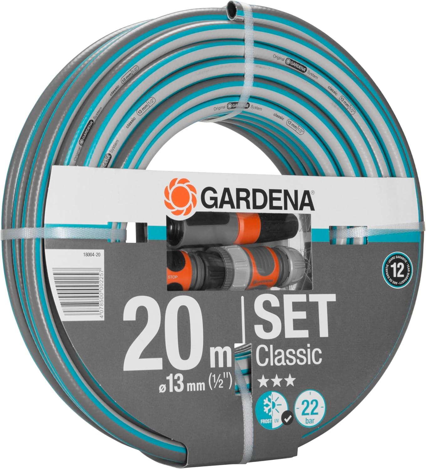 imageTuyau Gardena Classic 13 mm 12quot 20 m tuyau darrosage universel en tissu crois robuste pression dclatement 22 bars rsistant aux UV 1800420