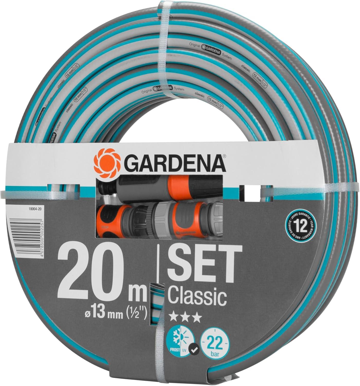 imageTuyau Gardena Classic 13 mm 12quot 20 m tuyau darrosage universel en tissu crois robuste pression dclatement 22 bars rsistant aux UV 1800420