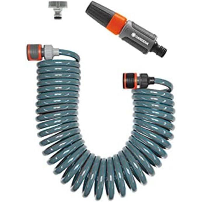 imageFlexible darrosage 10 m de Gardena tuyau darrosage spiral pour petites surfaces force de rappel diamtre 9 mm avec lments du systme Gardena et lance 46472015m