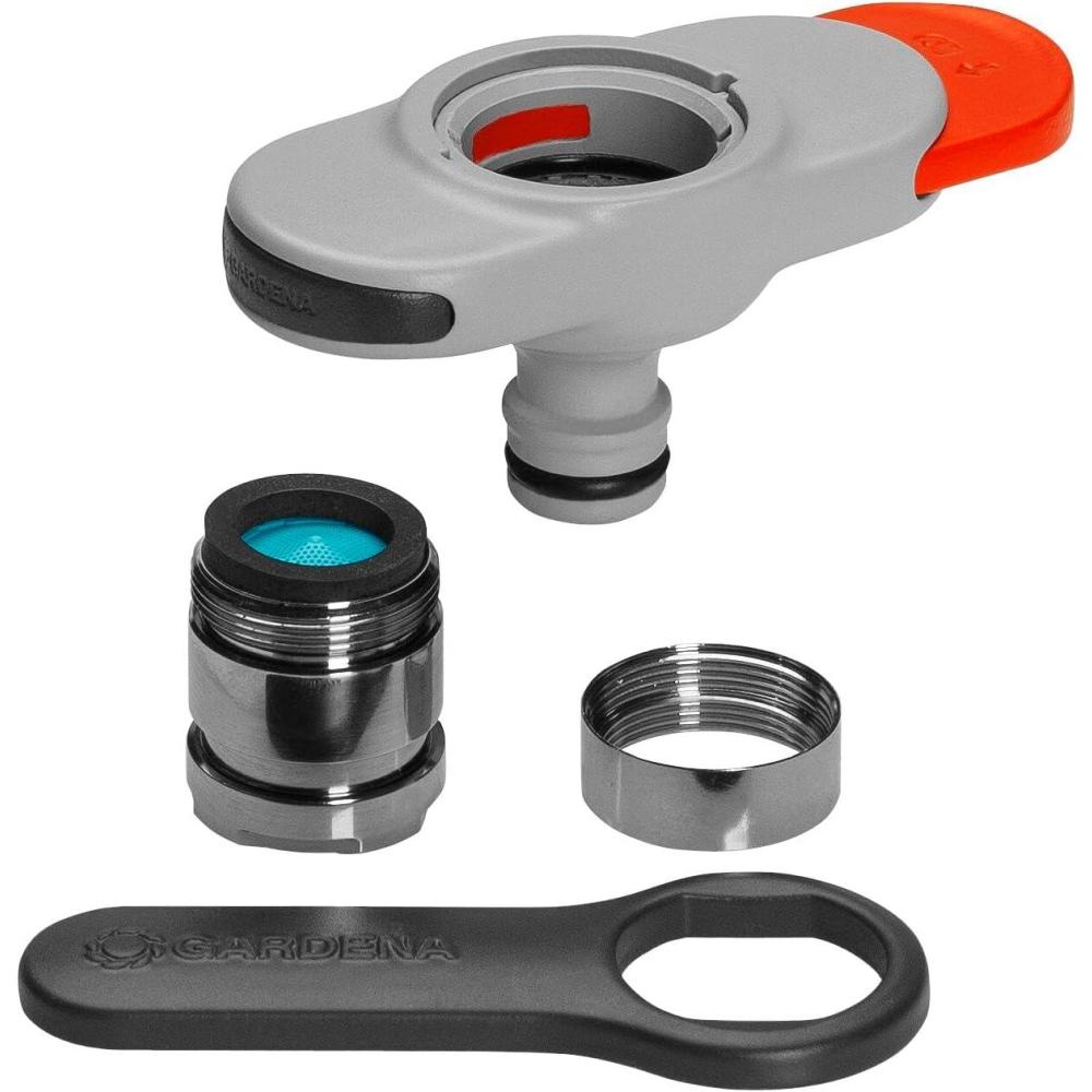 imageGardena Equipement de base dintrieur kit de dmarrage compos dun raccord de robinet dintrieur dun raccord de tuyau dun robinet darrt deau et dune douche de balcon 1827420Solo
