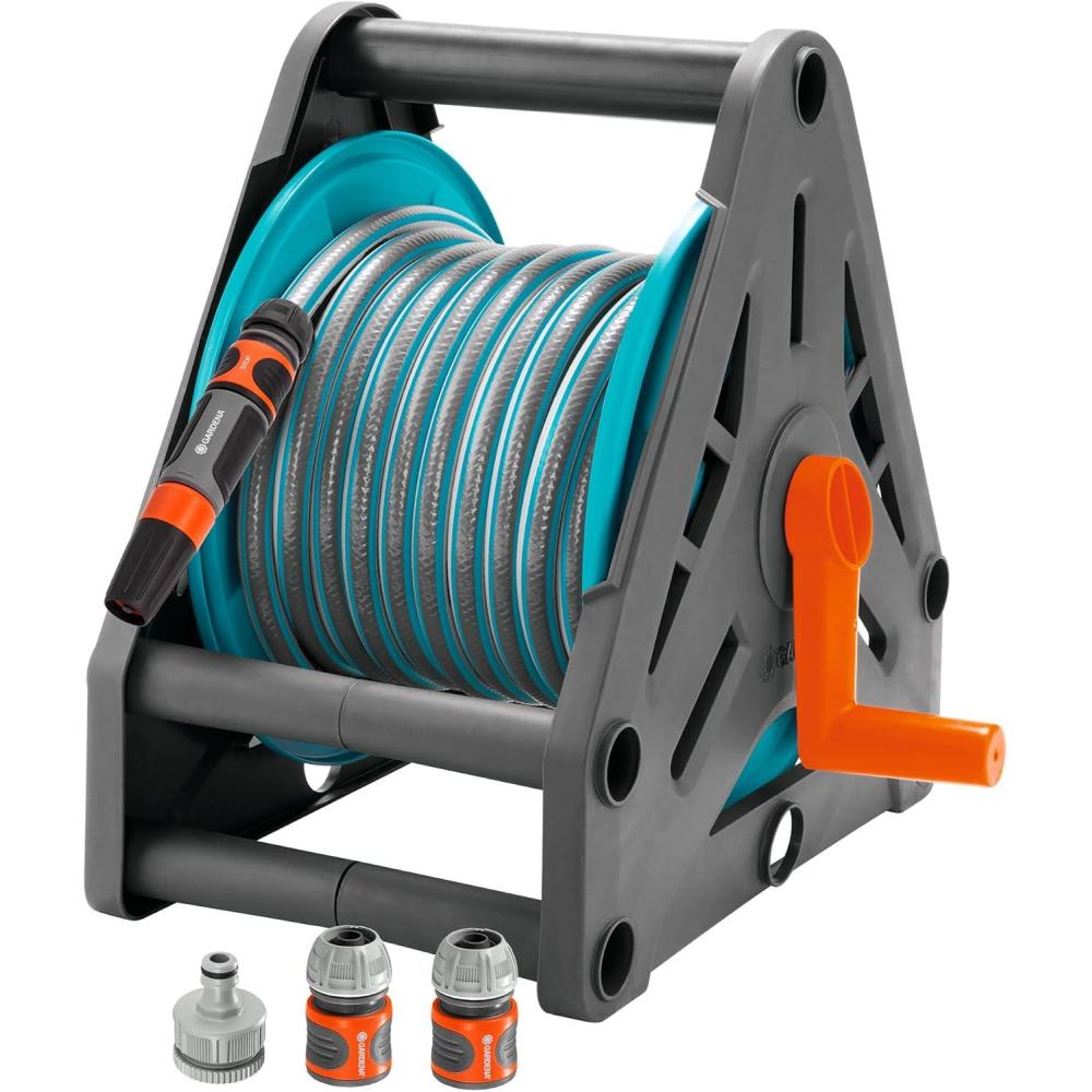 imageGardena Kit dvidoir Classic 10 jeu de tuyaux darrosage avec dvidoir et tuyau de 10 m haute stabilit adaptateur lance multijets poigne de transport pour terrasses 801020Kit jusqu 30m