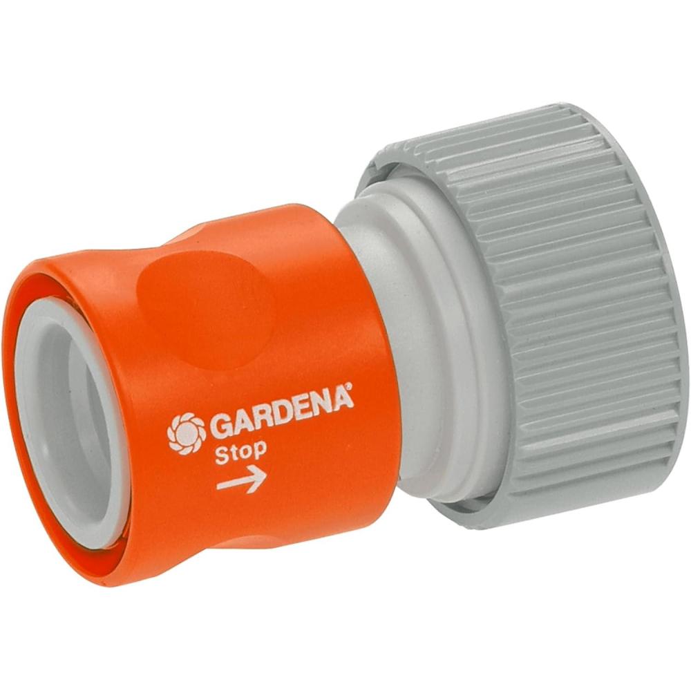 imageGardena Pice de transition systme professionnelle avec Waterstop Pice de tuyau pour la connexion lextrmit du tuyau adapte 19 mm 34 Pouce tuyaux 281420Pice de transition avec arrt deau
