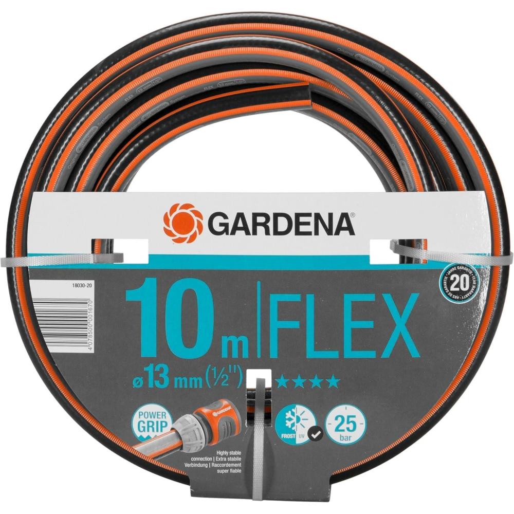 imageGardena Tuyau de Comfort FLEX 13 mm 12 Pouce 15 m Tuyau de jardin flexible et dimensionnellement avec profil de poigne de puissance imprim 25 bar sans pices systme 180312010 m 12