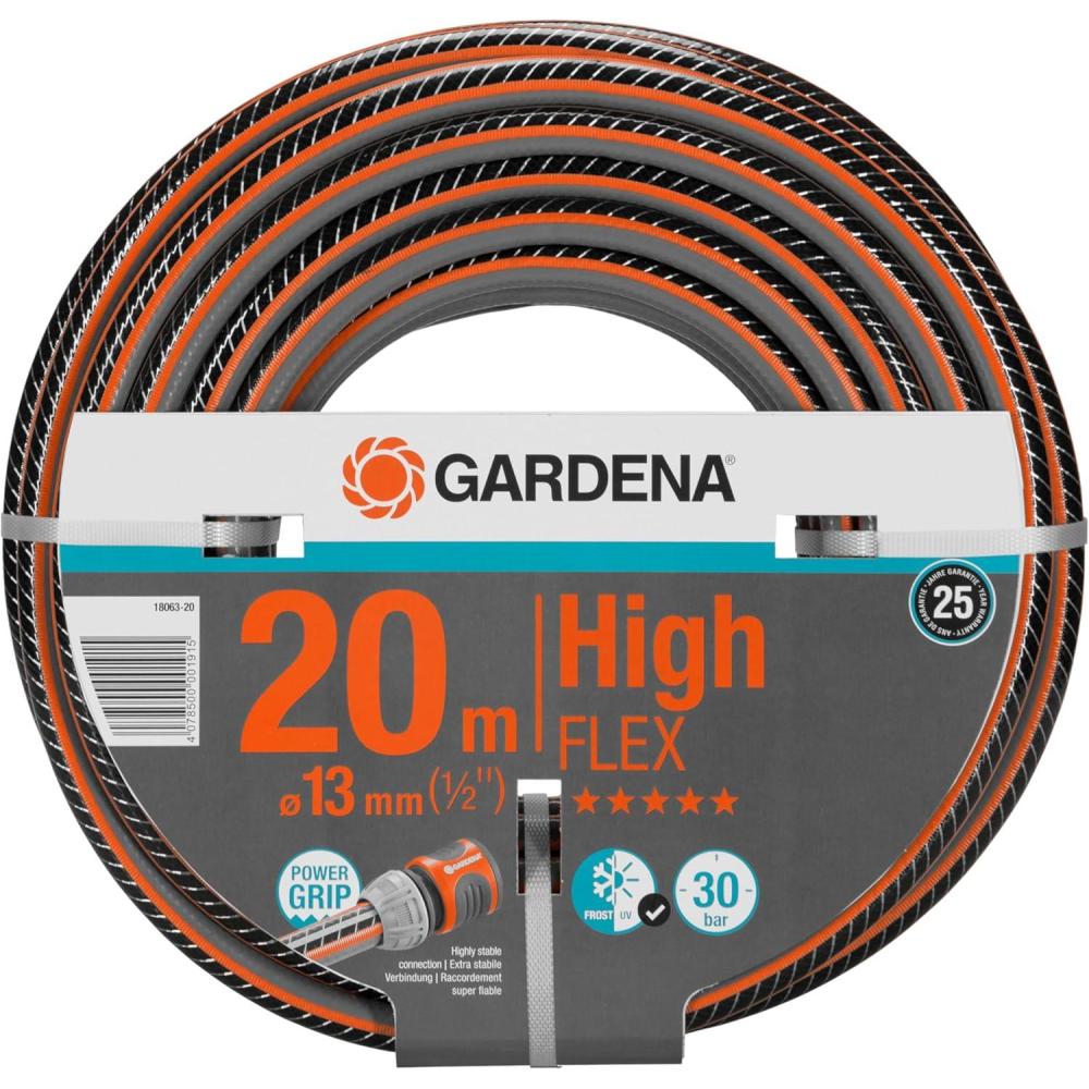 imageGardena Tuyau highflex Comfort 13 mm 12 Pouce 20 m tuyau de jardin avec profil de puissance pression de 30 bars stable dimensionnellement rsistant aux UV 180638820 m 12