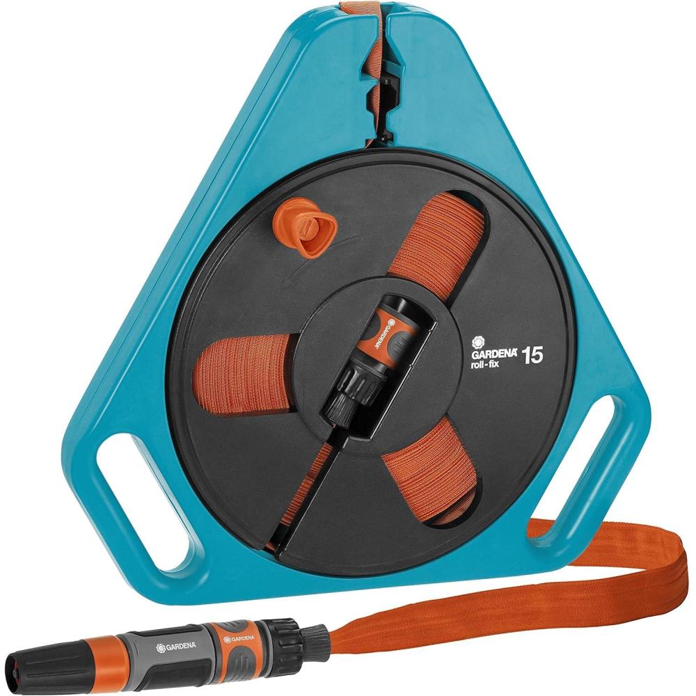 imageGardena Tuyau plat rollfix Classic 20 en botierenrouleur botierenrouleur compact avec tuyau 12 mm dans le botier dispositif de scurit automatique lance et raccords inclus 7572015m