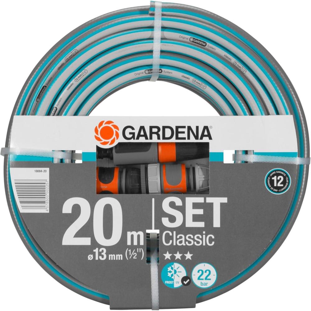 imageTuyau Gardena Classic 13 mm 12quot 20 m tuyau darrosage universel en tissu crois robuste pression dclatement 22 bars rsistant aux UV 1800420