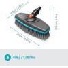 Gardena Cleansystem Brosse à Manche Souple : Brosse pour Nettoyer Les Surfaces délicates, Poils Doux, pivotante, à raccorder au Manche Cleansystem, idéale pour Les Grandes Surfaces (18810-20)(Simple)