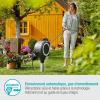 Gardena Coffre de tuyau de jardin RollUp S (turquoise) 15 m: Coffre à tuyau pivotant, guide tuyau intégré, avec tuyau de qualité Gardena de 15 m, piquet de terre et aide au montage (18604-20)(Blanc)