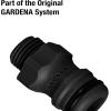 Gardena Connecteur: embrayage pour connecter des dispositifs d&rsquo;irrigation au système d&rsquo;origine, pour un fil de 13,2 mm (G1 / 4), gris (2920-26)(Joint enfichable)