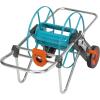 Gardena Dévidoir métallique sur roues AquaRoll M, Argent, Orange, Noir, CleverRoll M métal(Métal sur Roues 100)