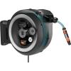 Gardena Dévidoir mural PowerRoll XL Ready-to-use-Set: Dévidoir automatique avec 35 m de tuyau d&rsquo;arrosage, guide-tuyau et technologie RollControll, kit complet avec batterie (18642-20)(Blanc)