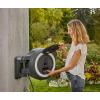 Gardena Dévidoir mural PowerRoll XL Ready-to-use-Set: Dévidoir automatique avec 35 m de tuyau d&rsquo;arrosage, guide-tuyau et technologie RollControll, kit complet avec batterie (18642-20)(Blanc)