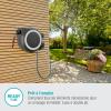 Gardena Enrouleur de Tuyau Mural Rollup L (Blanc) – Longueur 30m – Ø13mm– Garantie 5 Ans– Dévidoir pivotant à 180°– Kit Complet avec Lance, raccord, Tuyau et Support Mural Inclus (18627-20)(Blanc)