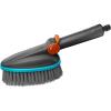 Gardena Cleansystem Brosse de Lavage à Main M Souple réglable : Brosse de Nettoyage avec raccord de Tuyau, Petites Zones sensibles, Utilisation d&rsquo;une Seule Main, avec débit réglable (18842-20)