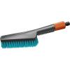 Gardena Cleansystem Brosse de Lavage à Main S Dure : Brosse de Nettoyage avec raccord de Tuyau, Brosse Plate, pour endroits étroits & Surfaces Peu sensibles, avec débit réglable (18844-20)