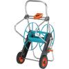 Gardena Dévidoir métallique sur roues AquaRoll M, Argent, Orange, Noir, CleverRoll M métal(Métal sur Roues 100)