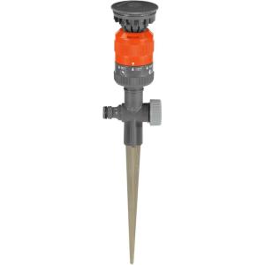 Arroseur rotatif Foxtrott Classic de Gardena : arroseur de pelouse pour un arrosage uniforme de surfaces jusqu&rsquo;à 130 m², sans flaques d&rsquo;eau, secteur d&rsquo;irrigation 360°, portée de 13 m (1953-20)(max ⌀17m)