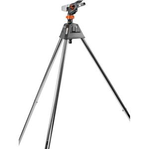 Arroseur-canon sur pic métallique Premium de Gardena : arroseur Premium pour l&rsquo;arrosage de surfaces jusqu&rsquo;à 490 m², réglage en continu de la portée jusqu&rsquo;à 12,5 m (8136-20)(trépied)