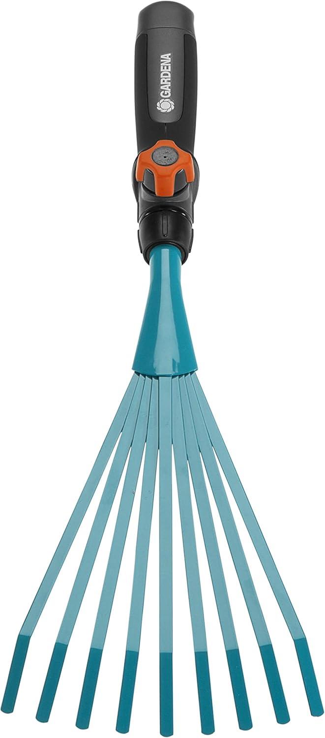 imageBalai gazon Combisystem de Gardena balai main pour ramasser les dchets de jardin largeur de travail 12 cm en acier de qualit poigne ergonomique protection contre la corrosion 891920Balai gazon