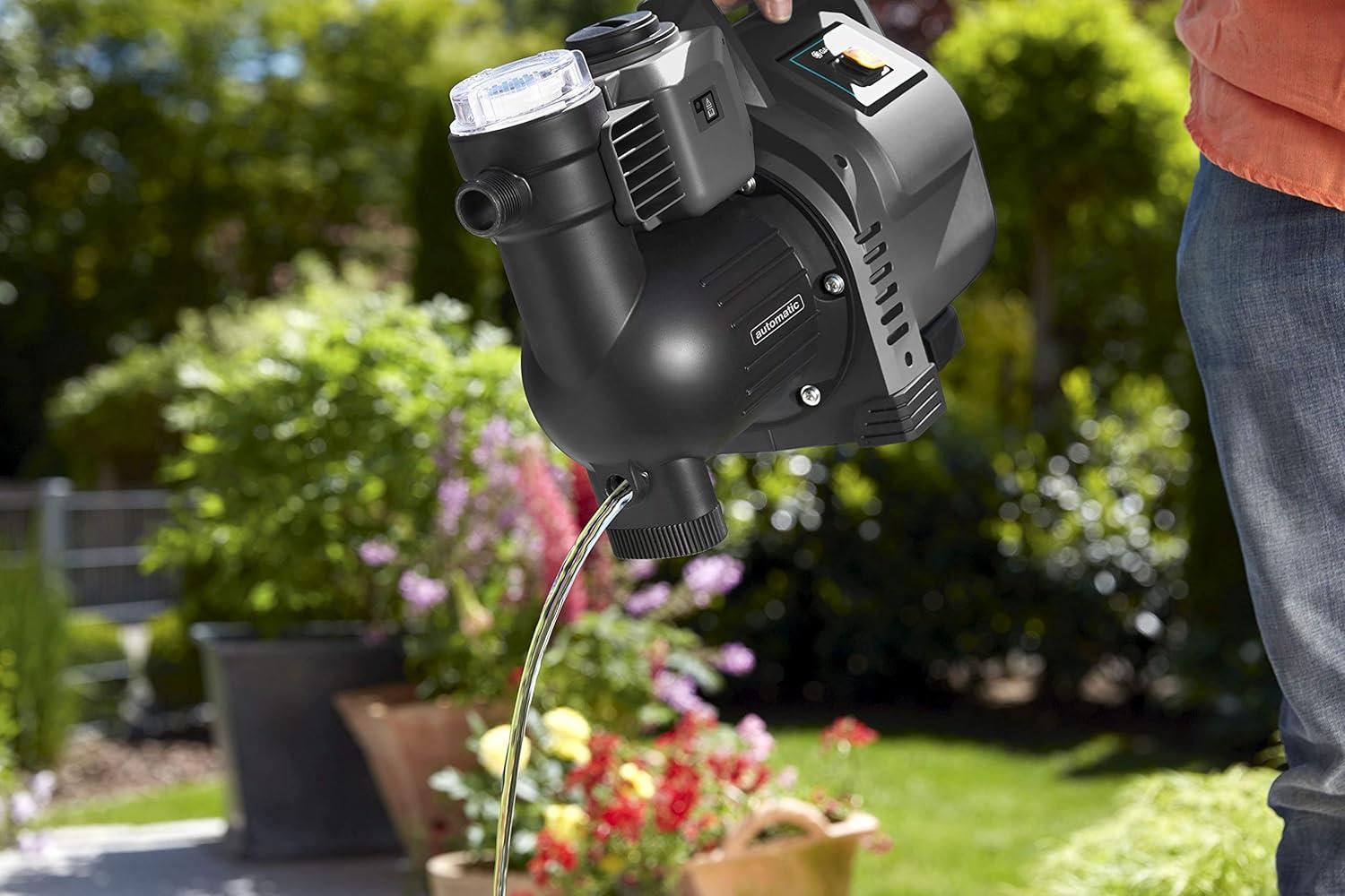 imageGARDENA Kit Smart Pressure Pump Pompe darrosage de surface 50005 Commande Par AppTablette avec Passerelle Smart Gateway Dbit 5 000 LH Protection Contre le Fonctionnement Sec 1910620jusqu 3500 lh