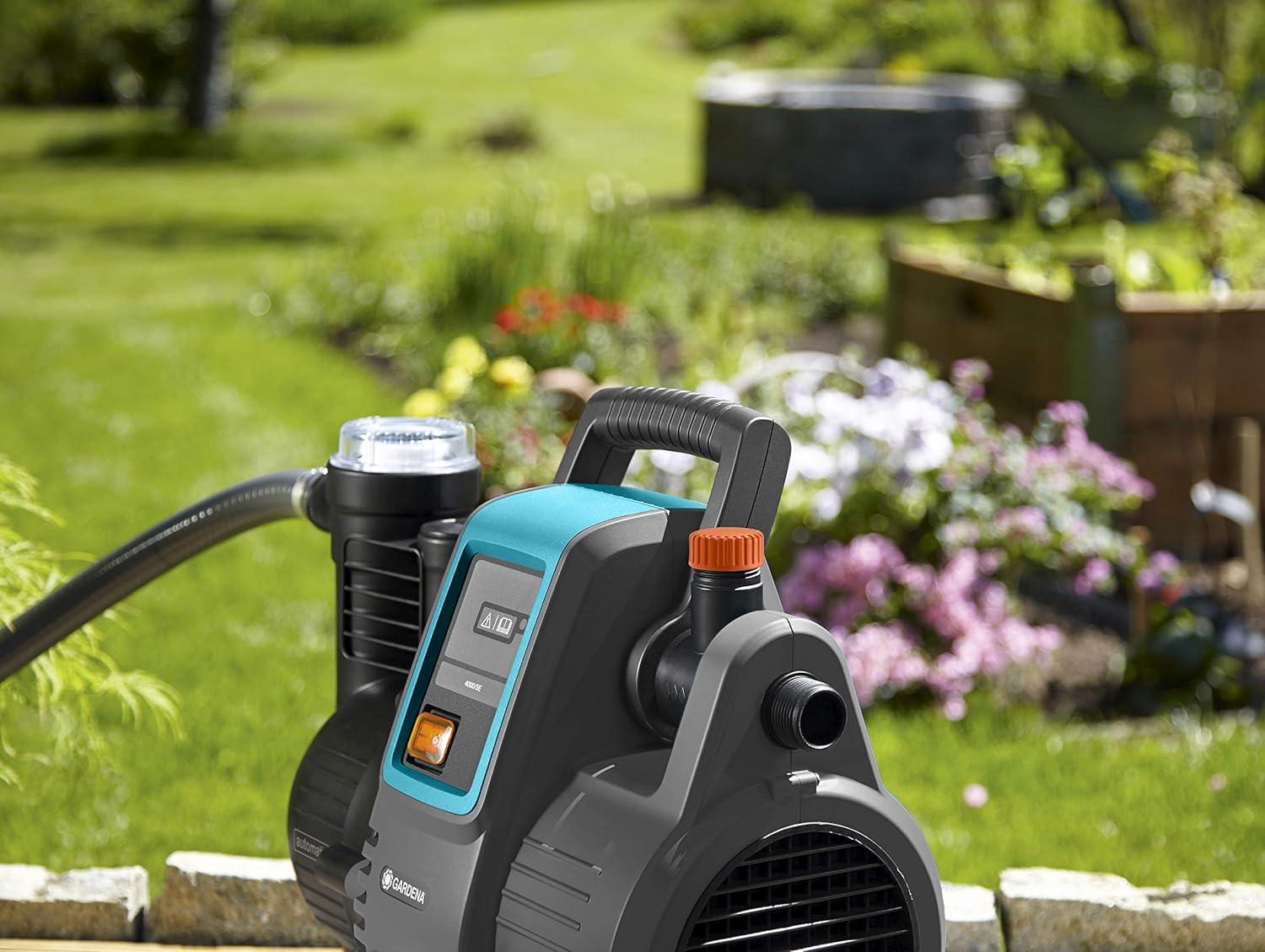 imageGARDENA Kit Smart Pressure Pump Pompe darrosage de surface 50005 Commande Par AppTablette avec Passerelle Smart Gateway Dbit 5 000 LH Protection Contre le Fonctionnement Sec 1910620jusqu 4000 lh