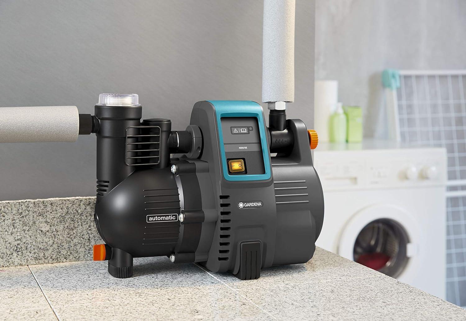 imageGARDENA Kit Smart Pressure Pump Pompe darrosage de surface 50005 Commande Par AppTablette avec Passerelle Smart Gateway Dbit 5 000 LH Protection Contre le Fonctionnement Sec 1910620jusqu 4000 lh