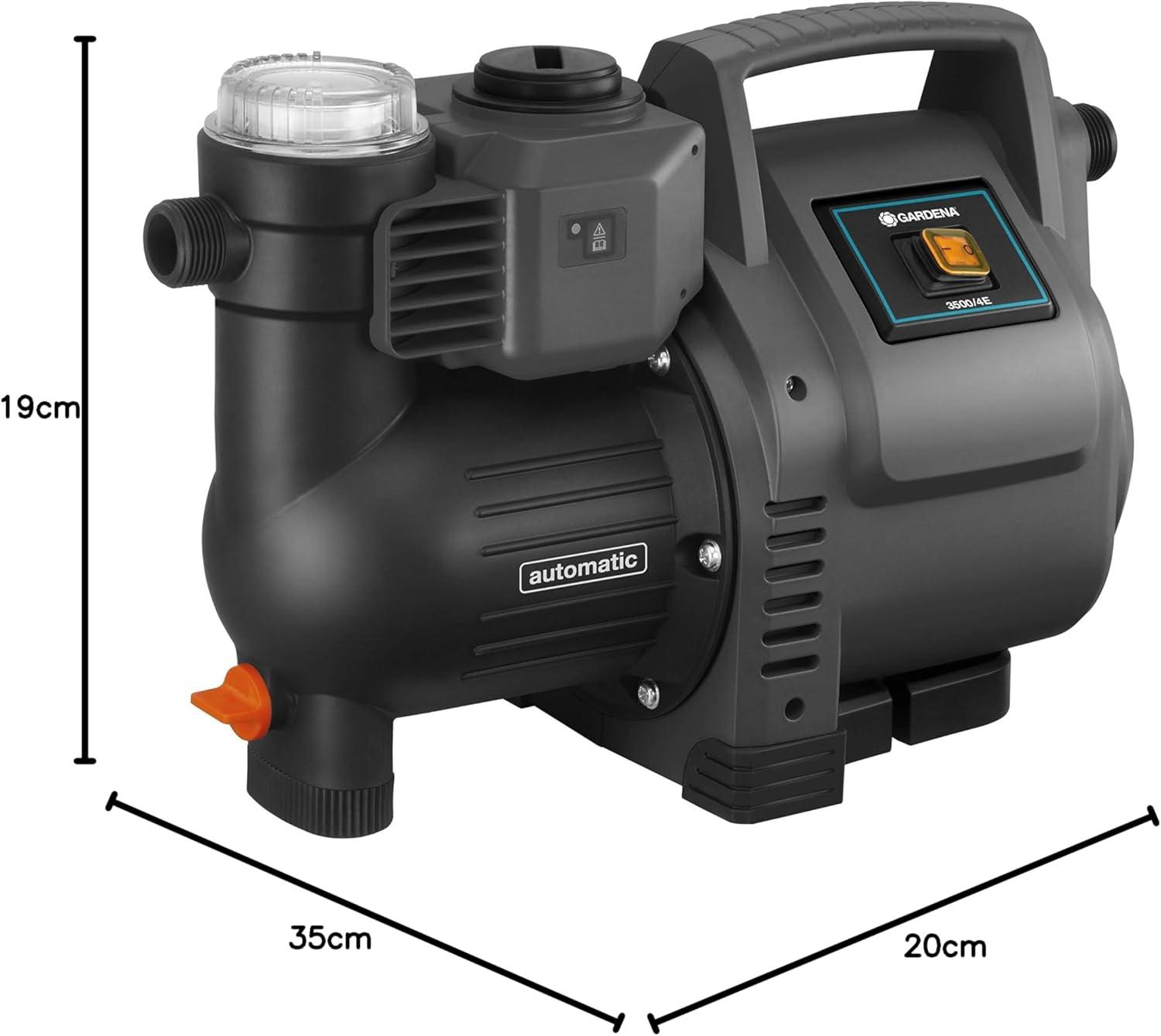 imageGARDENA Kit Smart Pressure Pump Pompe darrosage de surface 50005 Commande Par AppTablette avec Passerelle Smart Gateway Dbit 5 000 LH Protection Contre le Fonctionnement Sec 1910620jusqu 3500 lh