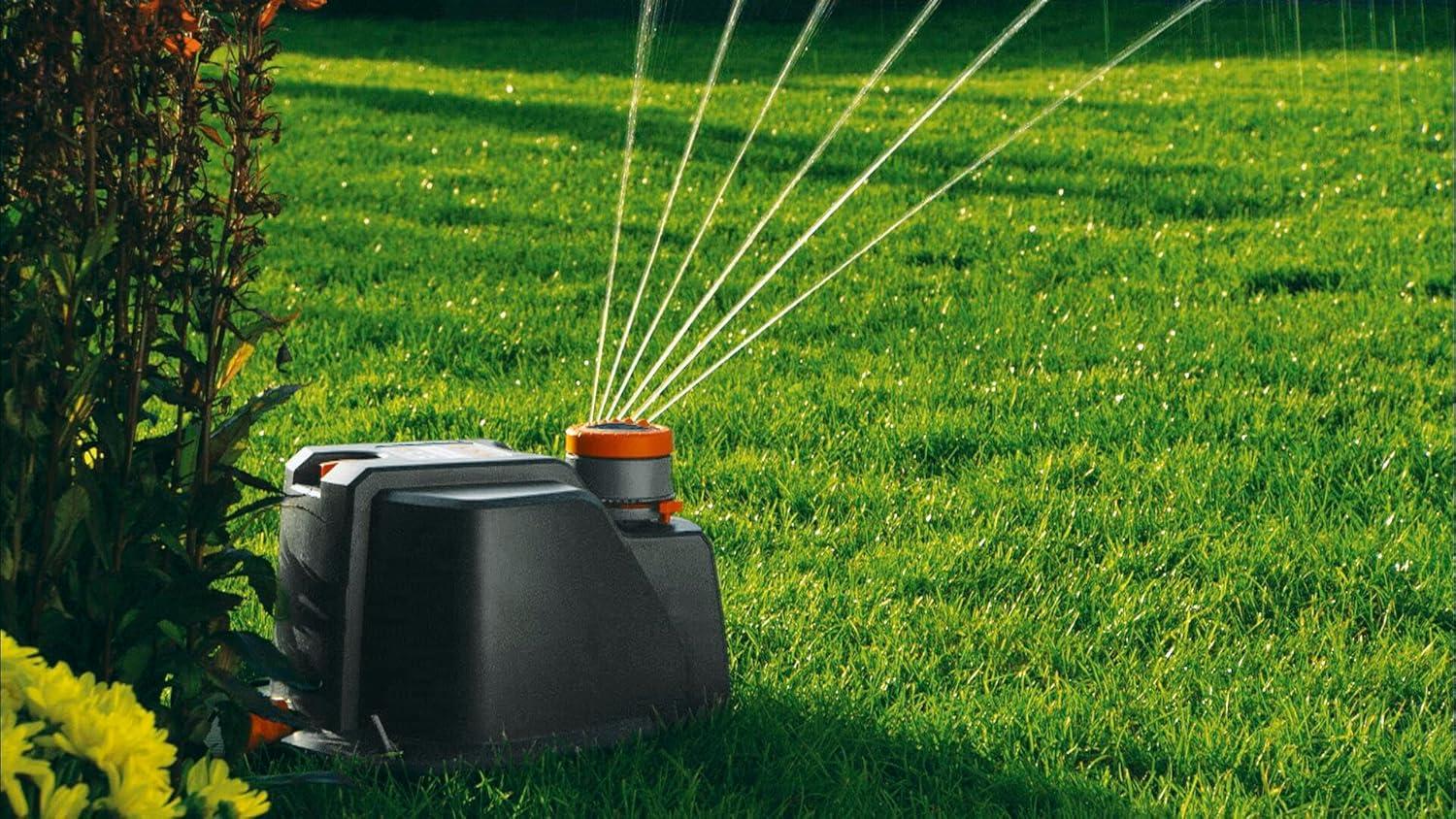 imageGardena Arroseur de surface AquaContour Comfort arroseur de surface pour larrosage personnalis de presque tous les contours du jardin programmation facile porte de 25 105 m 813320Arroseur multisurfaces AquaContour automatique