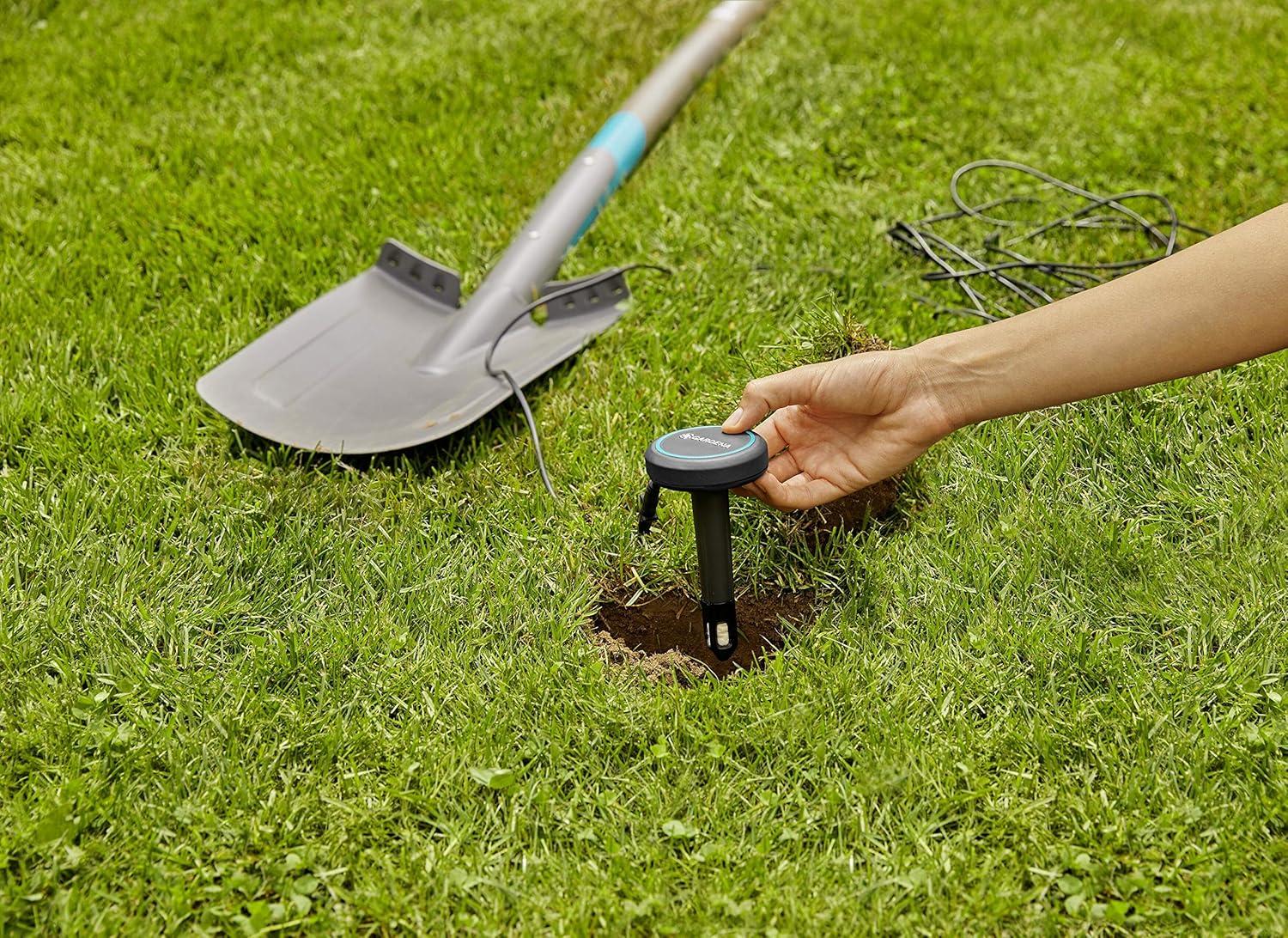 imageGardena Cble de rallonge 10 m Pour capteur de pluie Gardena et sonde dhumidit du sol Gardena cble de raccordement avec systme Click simple jusqu 105 m sur et sous le sol 0186820