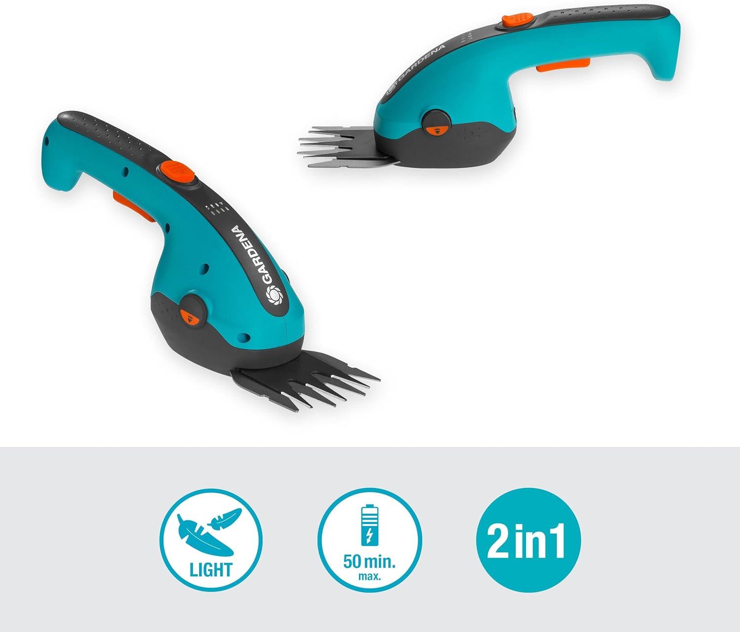 imageGardena Cisaille Gazon sans Fil ClassicCut Li cisaille Gazon avec Largeur de Coupe de 8 cm poigne Confortable avec indicateur dtat de Charge LED Changement de Lame sans Outils 988420