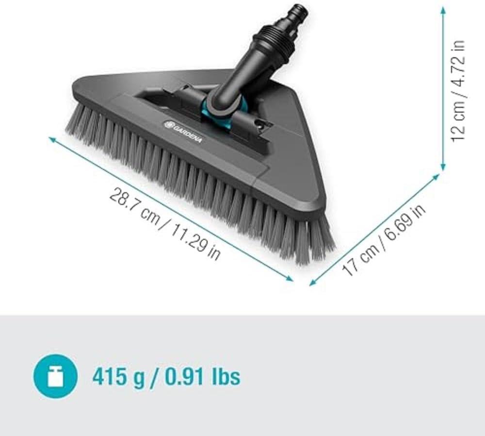 imageGardena Cleansystem Brosse Manche Souple Flex Nettoyage Surfaces sensibles Forme Triangulaire Poils Souples Articulation pivotante raccord au Manche Cleansystem Grandes Zones 1881220