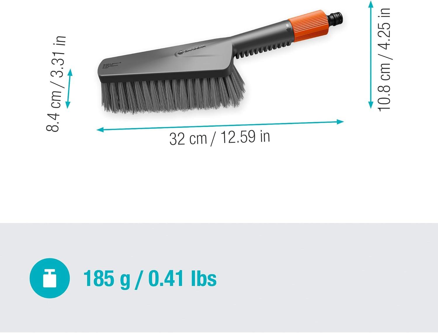 imageGardena Cleansystem Kit de lavage avec brosse main M souple brosse pour petites surfaces et surfaces sensibles avec dbit rglable btonnets inclus pour un nettoyage efficace 1886320