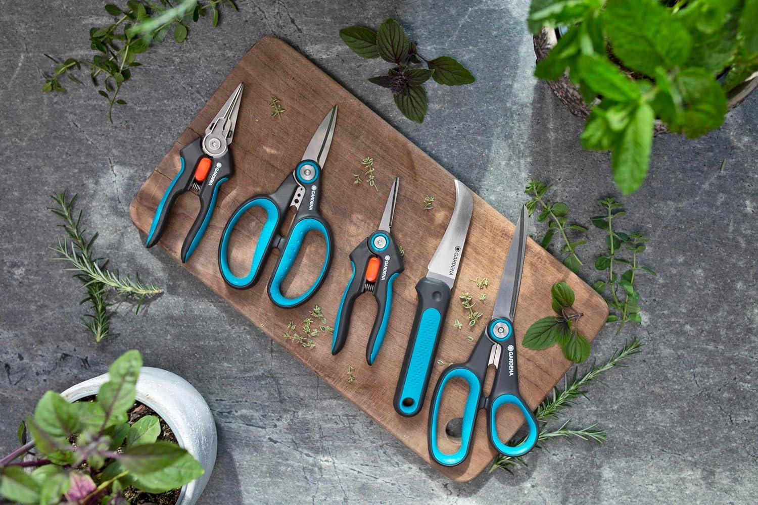 imageGardena Couteau de rcolte VeggieCut couteau en acier inoxydable pour rcolter nettoyer et plucher les lgumes manche antidrapant va au lavevaisselle 1221120Set