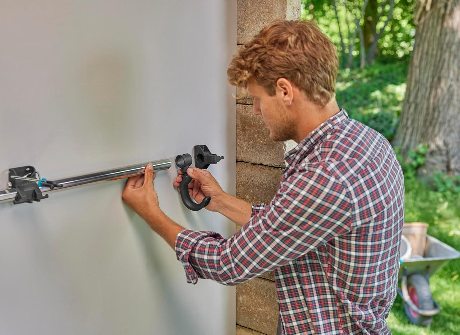 imageGardena Device Holder Plus Support Mural pour Outils mnagers et de Jardin 78 cm de Large Max 60 kg Peu encombrant Extensible de manire Flexible Peut tre quip Individuellement 350920