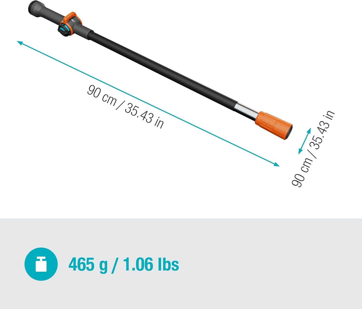 imageGardena Manche passage deau Cleansystem S manche de nettoyage conducteur deau 90 cm aluminium rglage continu du dbit pour grandes surfaces systme original Gardena 1880020