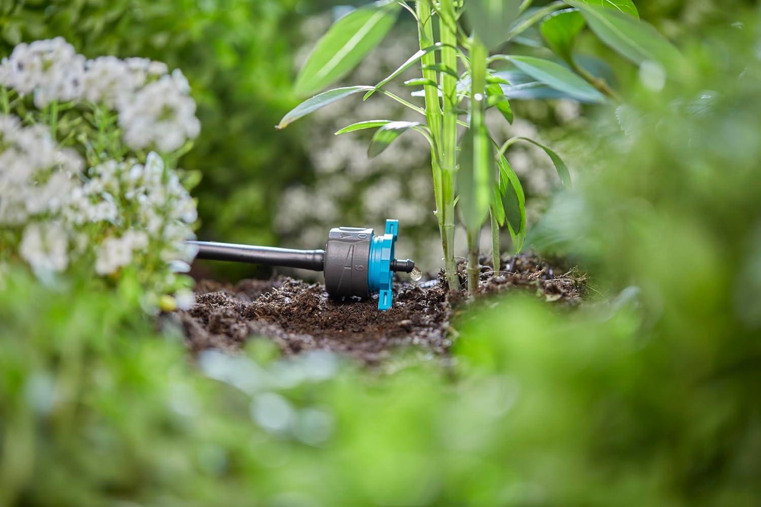 imageGardena MicroDrip System Goutteur dextrmit rglable rgulateur de Pression Embout pour Irrigation Goutte Goutte pour arroser des Plantes avec diffrentes hauteurs de Pot 1330420