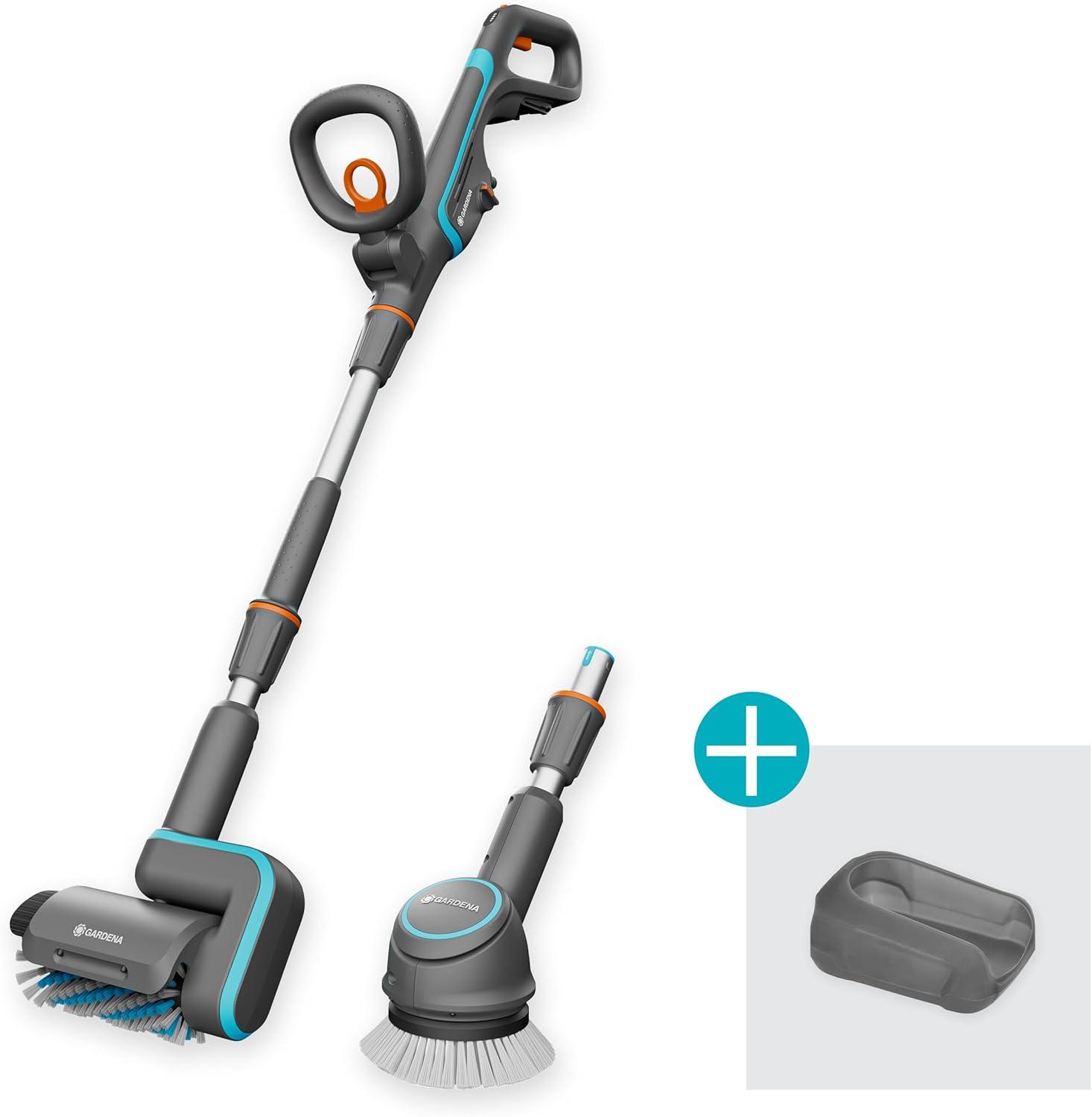 imageGardena Nettoyeur multifonction sans fil AquaBrush Universal 0418V PVA solo appareil de nettoyage sur batterie nettoyage humide des sols de terrasses sans batterie 1484255