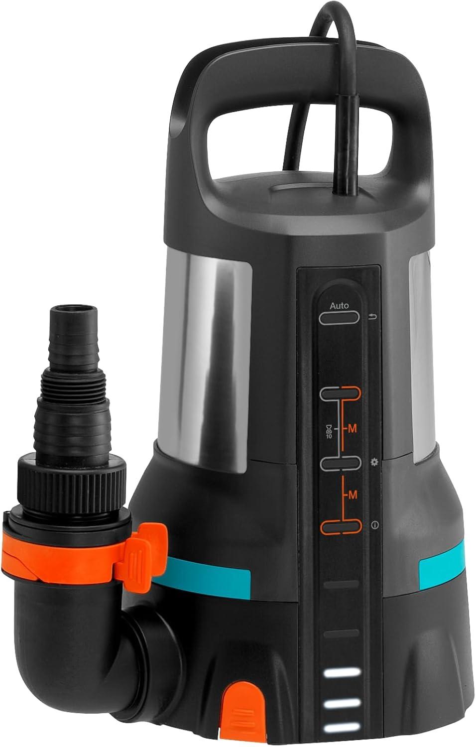 imageGardena Pompe submersible eau claire 8600 Acier inoxydable Noir Bleu jusqu 8600 lh Flotteurjusqu 11000 lh LEDAquasensor