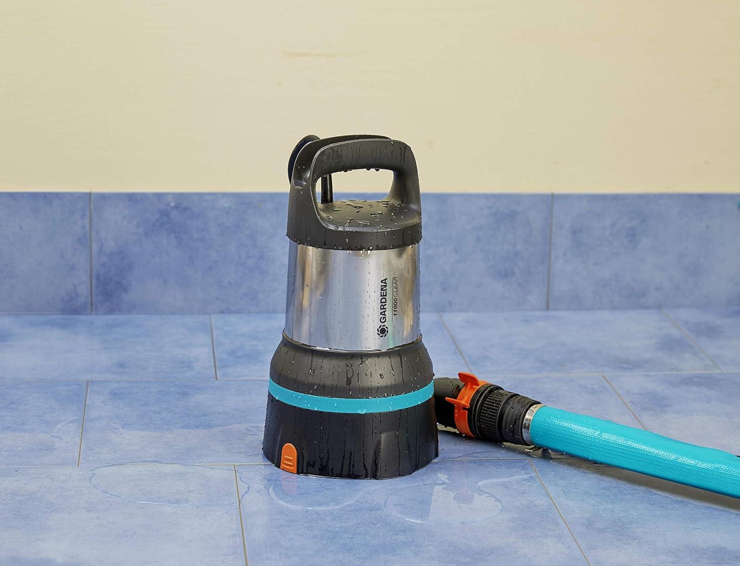 imageGardena Pompe submersible eau claire 8600 Acier inoxydable Noir Bleu jusqu 8600 lh Flotteurjusqu 11000 lh LEDAquasensor