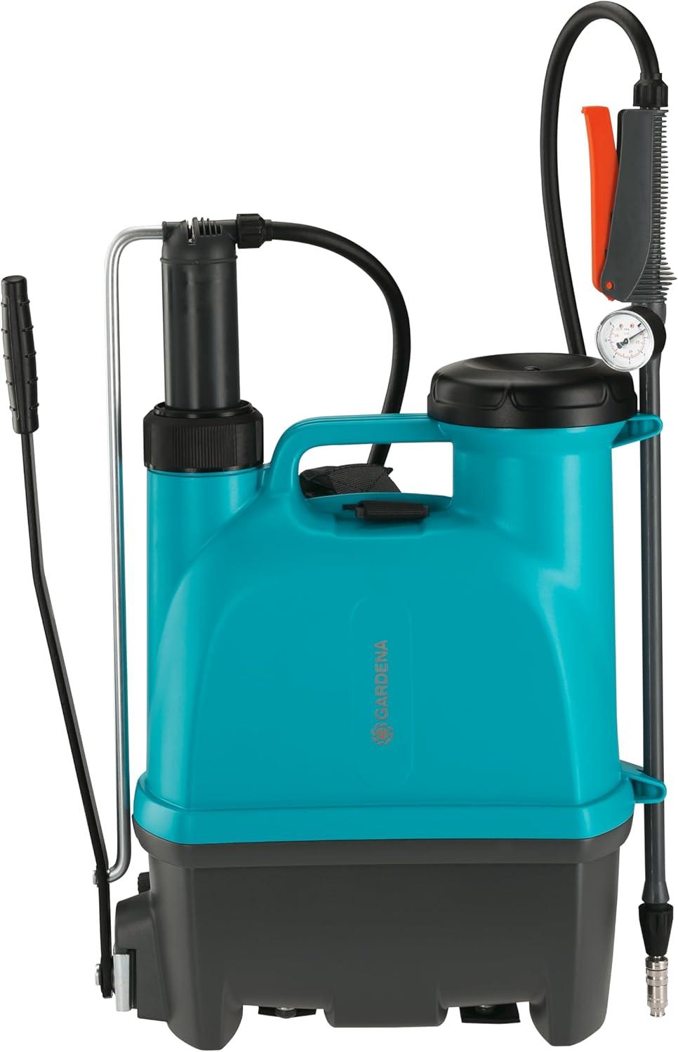 imageGardena Pulvrisateur Dos 12 l Plus Pulvrisateur Pression avec Lance tlescopique Grande Ouverture de Remplissage rcipient de Forme Ergonomique buse en Laiton de Haute qualit 1114220